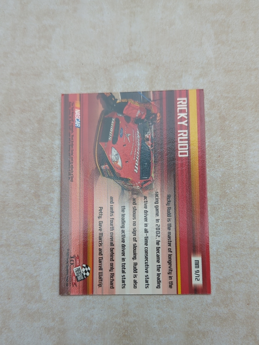 2003 Press Pass VIP Ricky Rudd Mile Master LTD Parallel #104 NM - Picture 4 of 9
